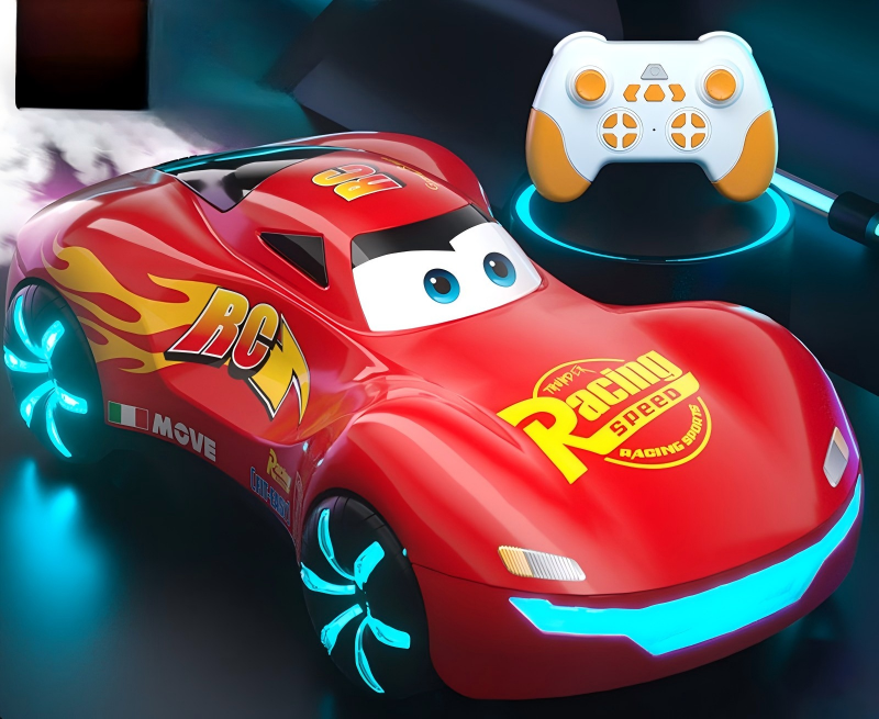 9 Channel Remote Control EV Sport Car Model Dual Spray RC Racing Car Body Light Control Electric Vehicle Toys With Charging Pile