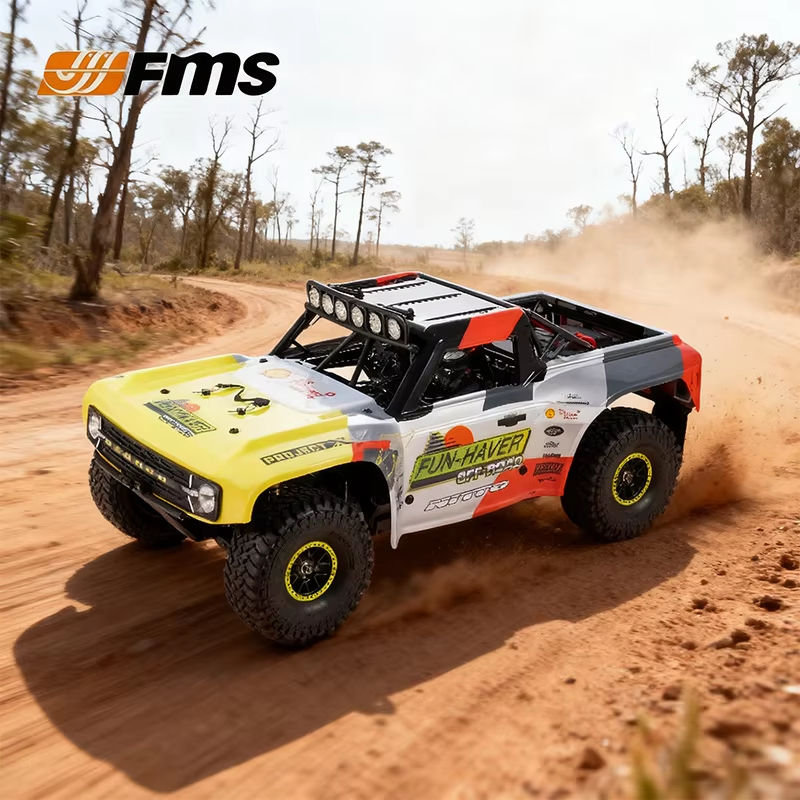 FMS 10702 RS25 - 1:7 Scale Ford Bronco U4 Funhaver 2025 Brushless RC Truck, 4WD, 80 km/h, 1600KV Motor, 150A ESC, Gyro Radio, LED Lights (Battery and Charger Not Included)