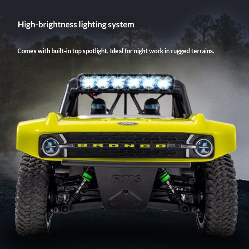 FMS 11871 RS24-BL - 1:18 Scale, Ford Bronco U4 Funhaver Brushless RC Truck, 4WD, 45 km/h, 2.4 GHz Radio, LED Lights, Off-Road Racing Design, (Battery and Charger Not Included)