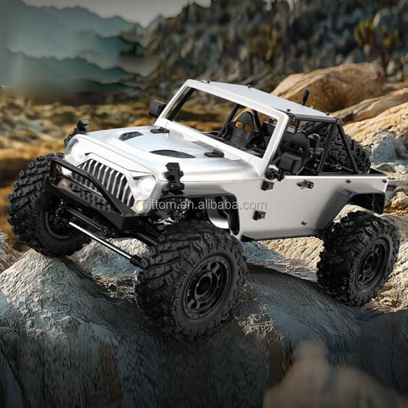 MJX Hyper Go H12Y+ - 1:12 4WD Brushless RC Crawler, 3650 3500KV Sensored Motor, 45A ESC, Aluminum Alloy Body, 20KG Metal Gear Servo, Portal Axles, 2S Battery, 2.4GHz 4CH Radio with LED Lights