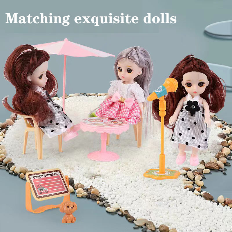 Large Doll House Kit Toys with Spray Function Pretend Play Dream Girl Doll House Furniture Toy for Kids #668-80A