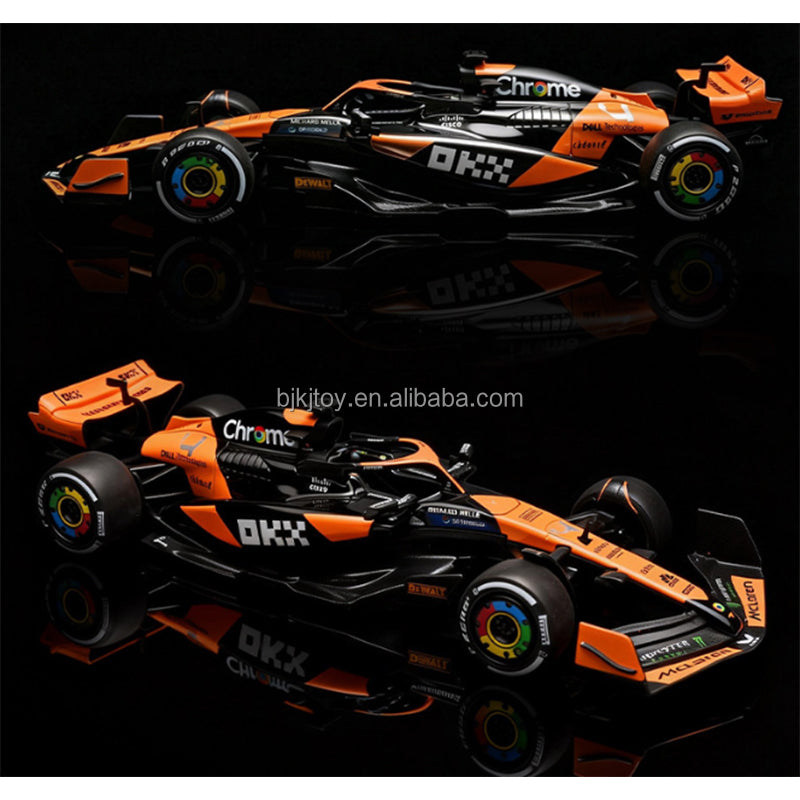 RW5224 McLaren MCL38 Formula 1 Die-Cast Model Car, 1:24 Scale, 2024 Miami Grand Prix Orange and Black Racing Livery