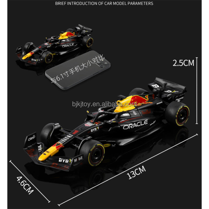 Black Mamba Oracle Red Bull Racing RB19 Formula 1 Die-Cast Model Car, 1:43 Scale, Black 2023 F1 Racing Car Replica, Motorsport Collectible for Formula One Fans and Display Collections
