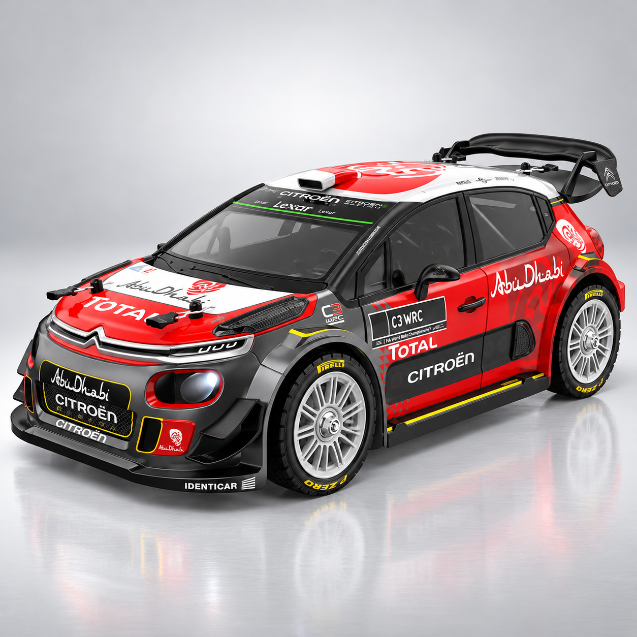 MJX Hyper Go 14303 - 1:14 Citroen C3 WRC Brushless RC Rally Car, 4WD, 3900KV Motor, 45A ESC, Adjustable Gyro, LED Lights, 42 km/h, Battery and USB Charging Cable Included