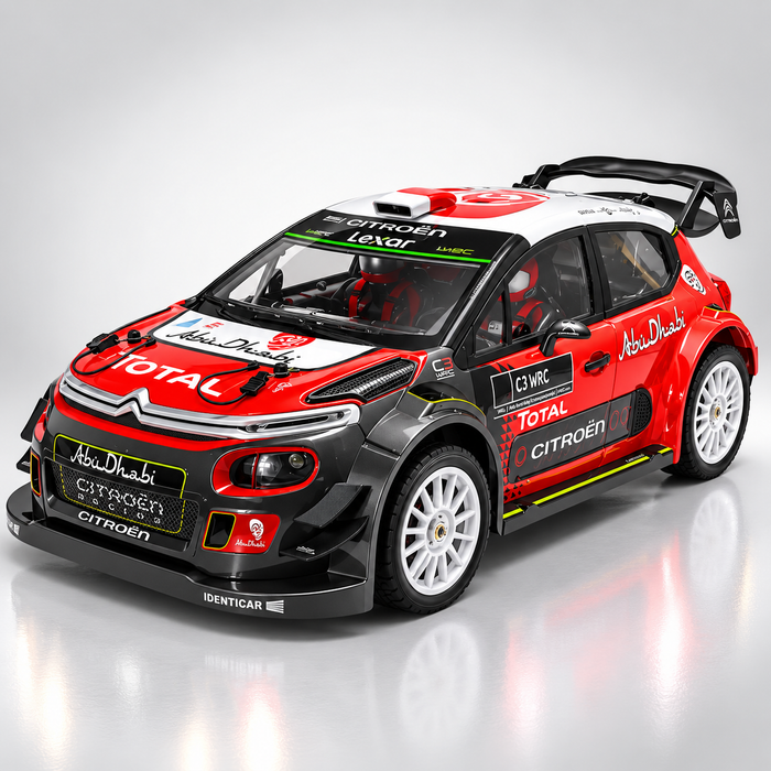 MJX Hyper Go 7303DC - 1:7 Citroën C3 WRC 4WD Brushless RC Rally Car, 3974 2500KV Sensored Motor, 120A ESC, 35KG Metal Servo, G3C Gyro, Triple Metal Differentials, 4S Battery & Charger