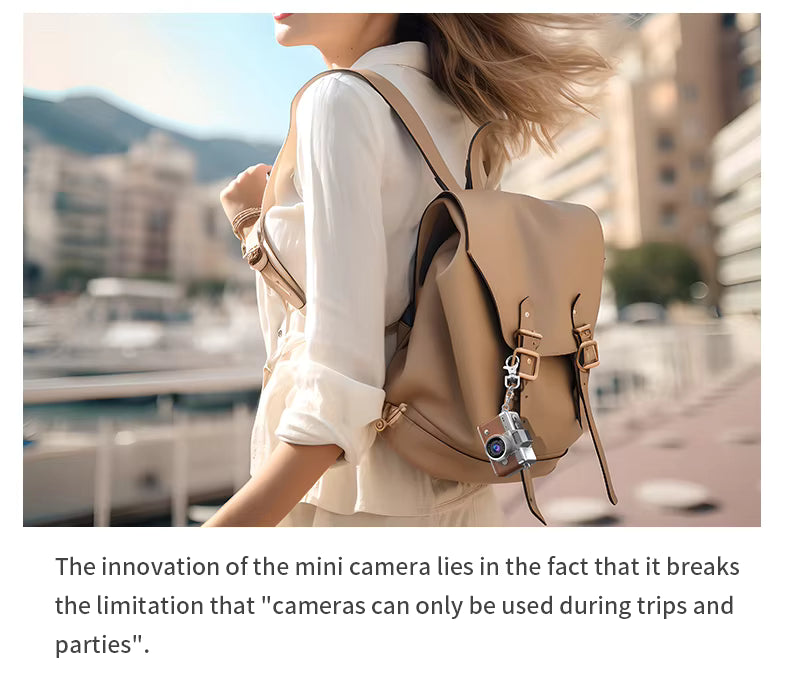 Mini Pendant Camera Student Campus Small Camera Retro CCD Portable Mini Thumb Camera Travel Flip Screen description image 5