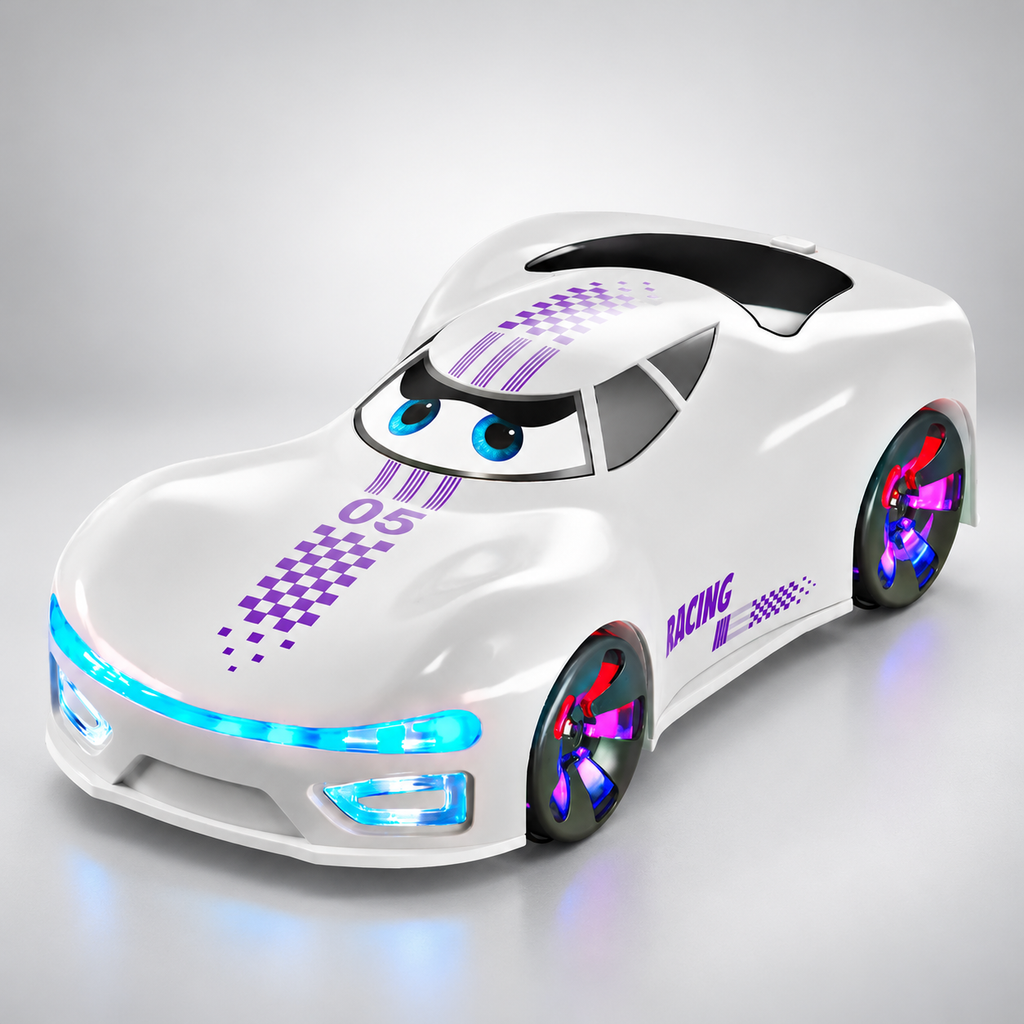 NEW ENERGY Drift Spray Remote Control Stunt Car for Kids, 4WD Rechargeable Sci-Fi Racing Car with 360° Rotation, Mecanum Wheels, Voice Control, Music, LED Lights and Water Spray Effect