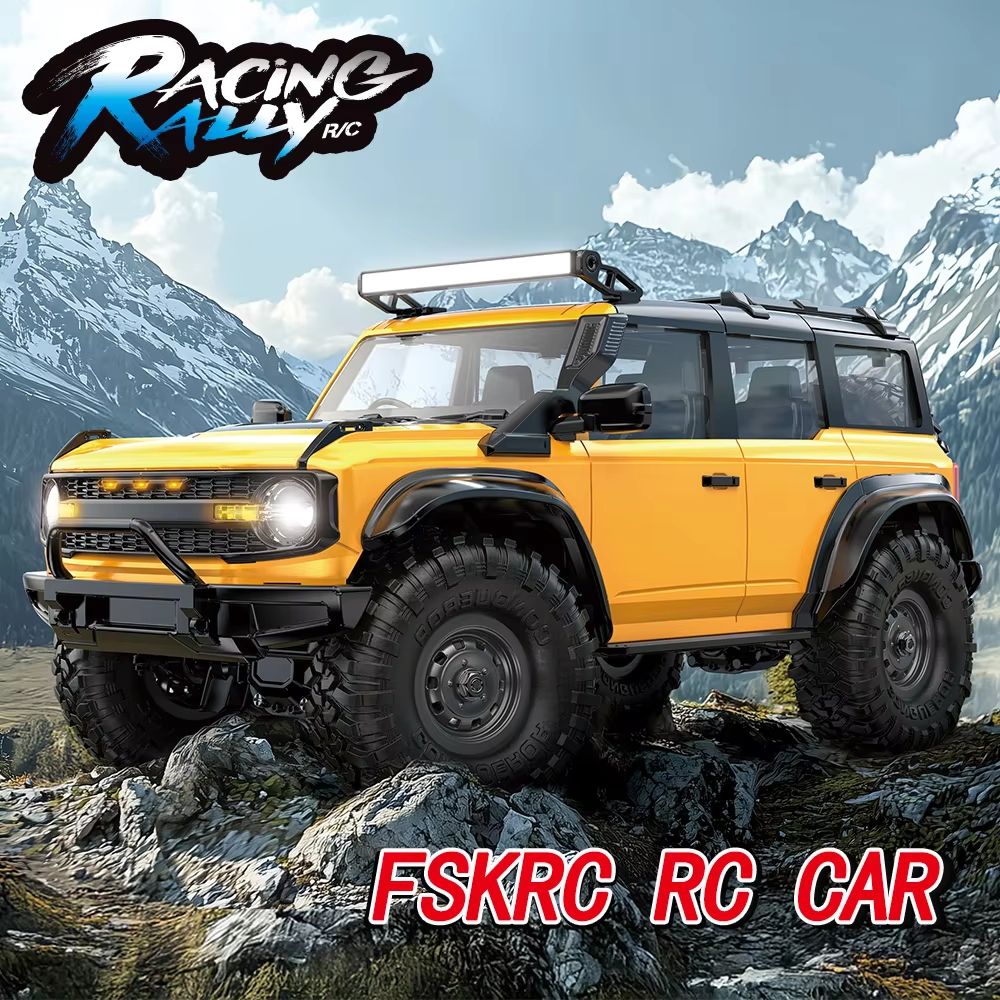 HB Toys HB-R1601 / HB-R1602 / HB-R1603 - 1:16 Scale RC Bronco Style Rock Crawler 4WD Off-Road Climbing Car, 2.4GHz Remote Control, IPX4 Splash Resistant, LED Lights, 7.4V Rechargeable Battery, RTR