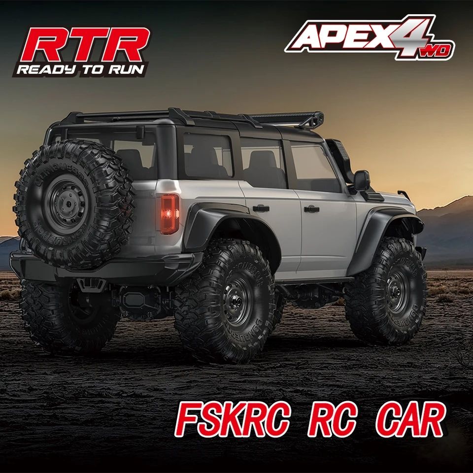 HB Toys HB-R1601 / HB-R1602 / HB-R1603 - 1:16 Scale RC Bronco Style Rock Crawler 4WD Off-Road Climbing Car, 2.4GHz Remote Control, IPX4 Splash Resistant, LED Lights, 7.4V Rechargeable Battery, RTR
