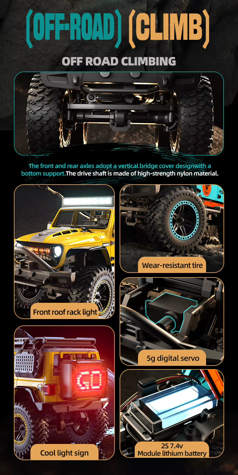 ZLL Beast SG206PRO 1/20 4WD Brush High Speed Car 2.4G Racing Climbing description image 2