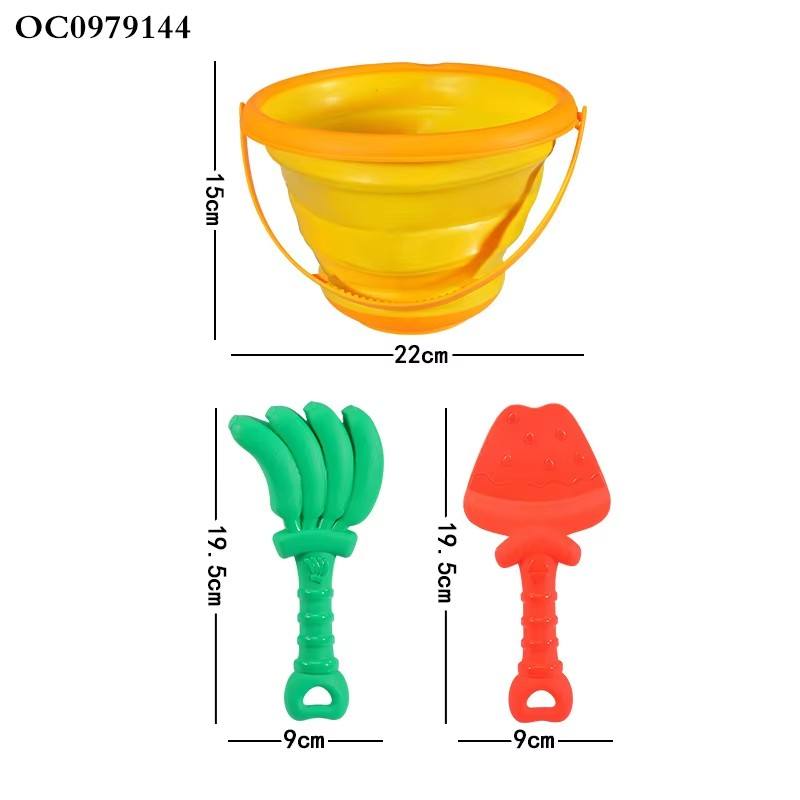 Kids Beach SandSummer Toys Set Large Shovel & Sand Rake Water Bucket