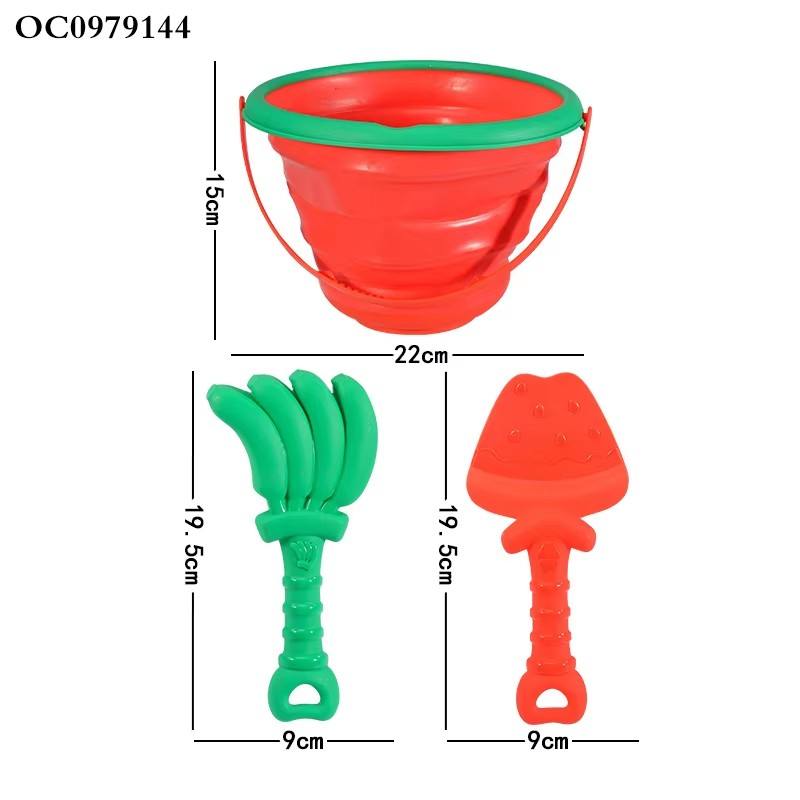 Kids Beach SandSummer Toys Set Large Shovel & Sand Rake Water Bucket