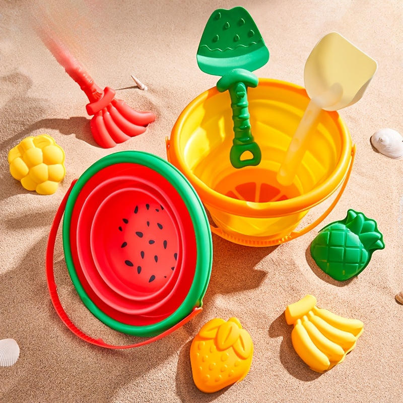 Kids Beach SandSummer Toys Set Large Shovel & Sand Rake Water Bucket