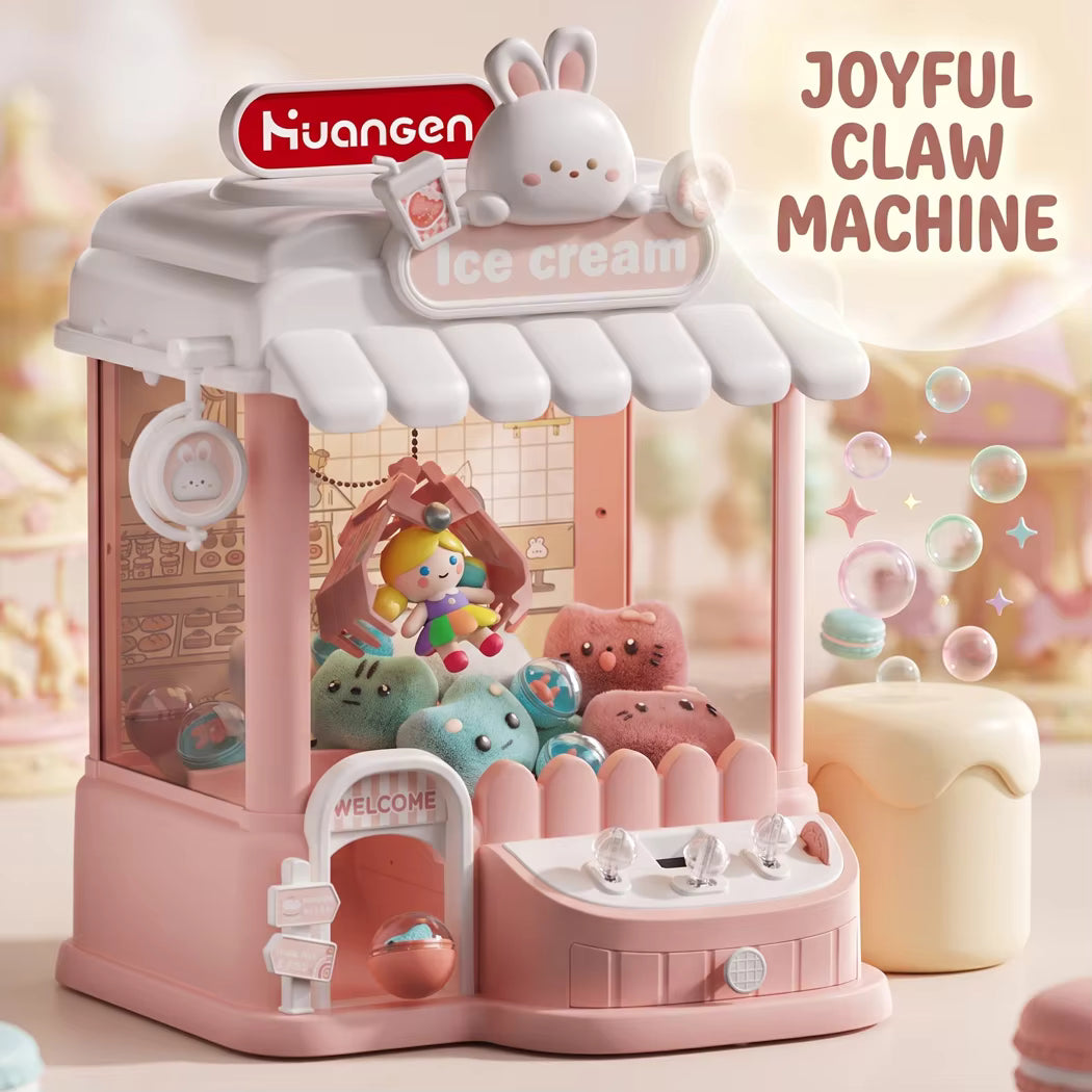 Coin Operated Large Claw Machine Stem Educational Arcades Game Toys Cute Plush Parts Twist Egg Claw Machine for Kids Gifts description image 1
