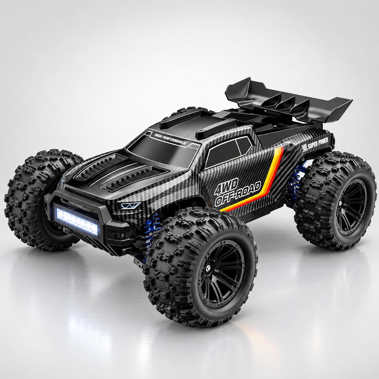 MJX Hyper Go 12212 - 1:12 4WD Brushless RC Truck, 58KM/H High-Speed Off-Road Monster Truck with 3660 3450KV Motor, 60A ESC, 3S 11.1V 2000mAh LiPo Battery, Metal Gears & Oil Shocks