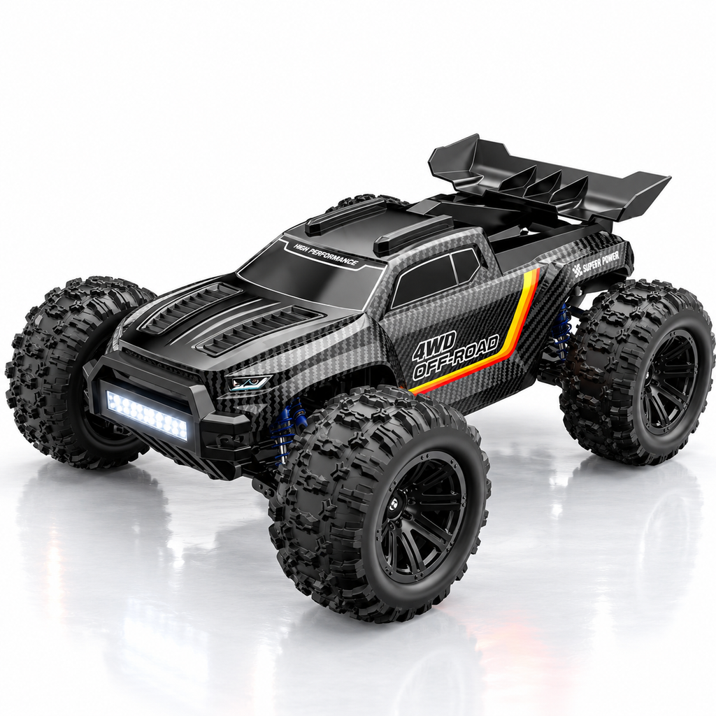 MJX Hyper Go 12212 - 1:12 4WD Brushless RC Truck, 58KM/H High-Speed Off-Road Monster Truck with 3660 3450KV Motor, 60A ESC, 3S 11.1V 2000mAh LiPo Battery, Metal Gears & Oil Shocks