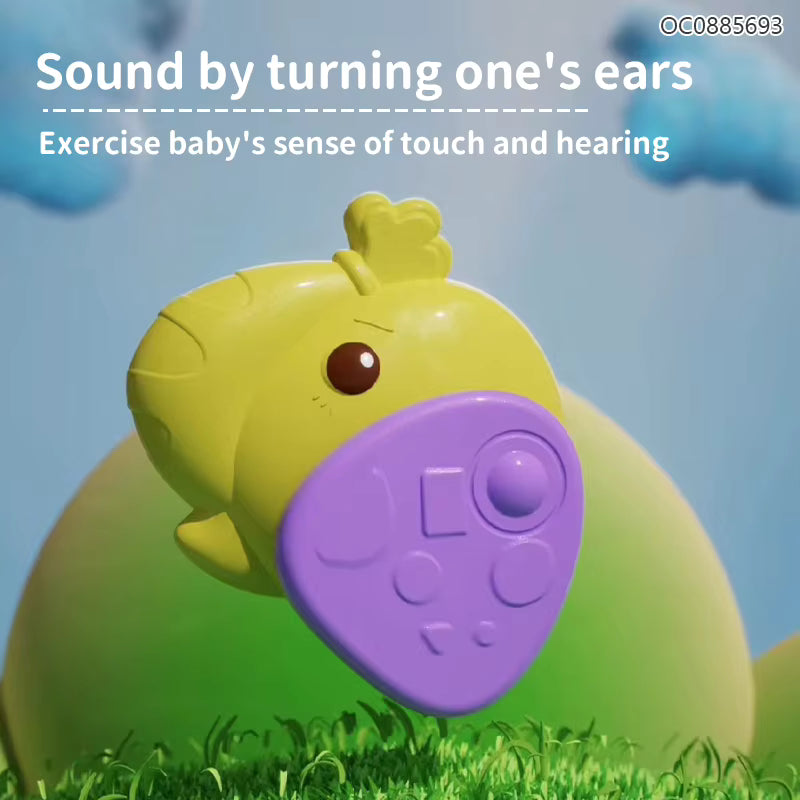 Soft Teether Rattles Educational Toy Sensory Enlightenment Portable Handheld Cartoon Soothing Diy Baby Toys Rattles description image 1