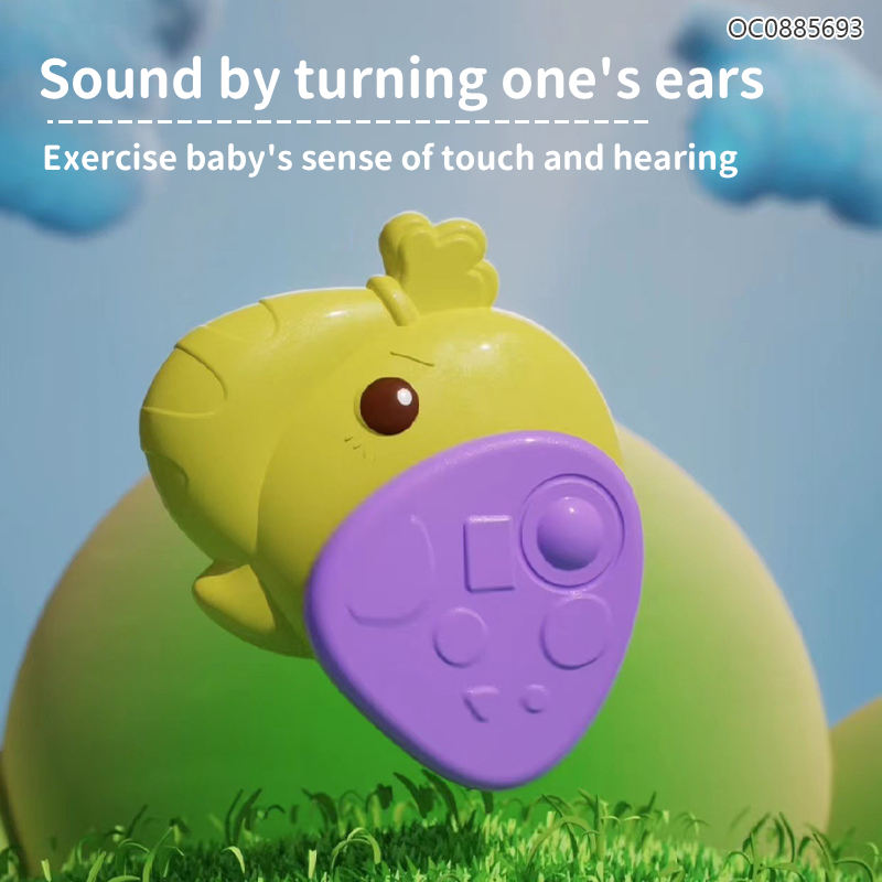 Soft Teether Rattles Educational Toy Sensory Enlightenment Portable Handheld Cartoon Soothing Diy Baby Toys Rattles