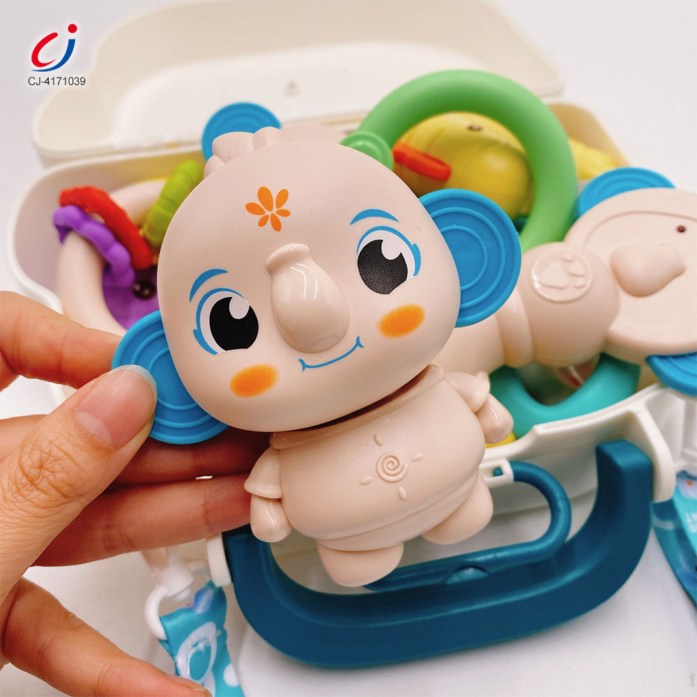 Soft Teether Rattles Educational Toy Sensory Enlightenment Portable Handheld Cartoon Soothing Diy Baby Toys Rattles