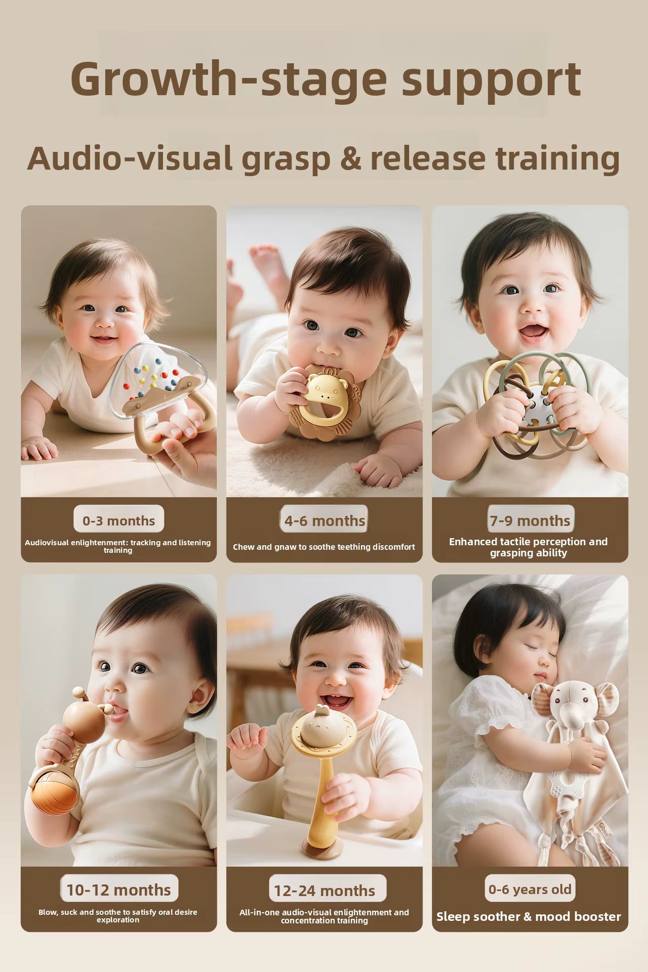 Baby Shower Gifts Set Newborn Baby Rattles Set Soothing Flashing Plastic Toys with Color Box the Best gift for Babies description image 5