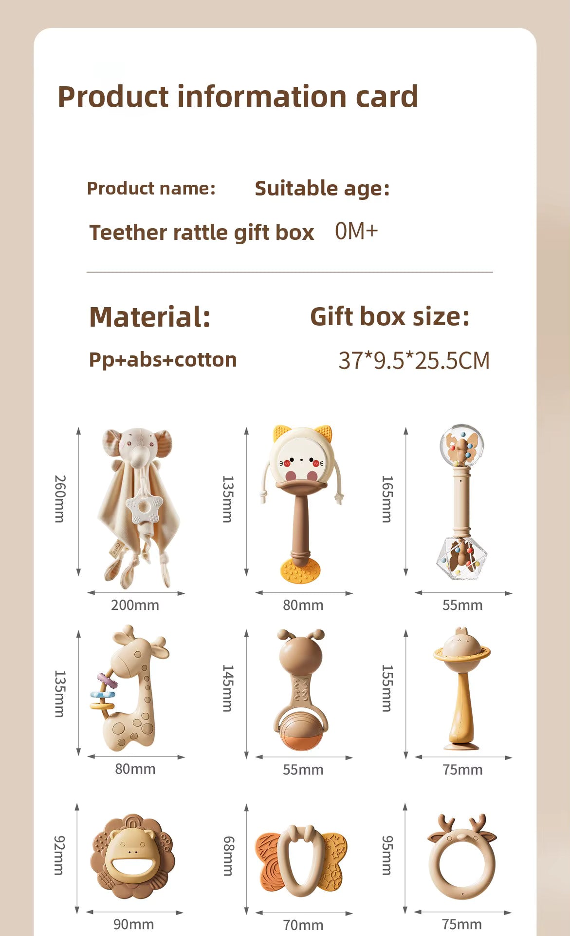 Baby Shower Gifts Set Newborn Baby Rattles Set Soothing Flashing Plastic Toys with Color Box the Best gift for Babies description image 7