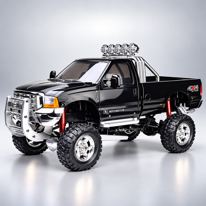 HG-P410 1:10 Scale 4WD RC Pickup Truck, 3-Speed Off-Road Rock Crawler with 540 Brushed Motor, 2.4GHz Remote Control, Metal Chassis, Portal Axles and 30+ KM/H Speed