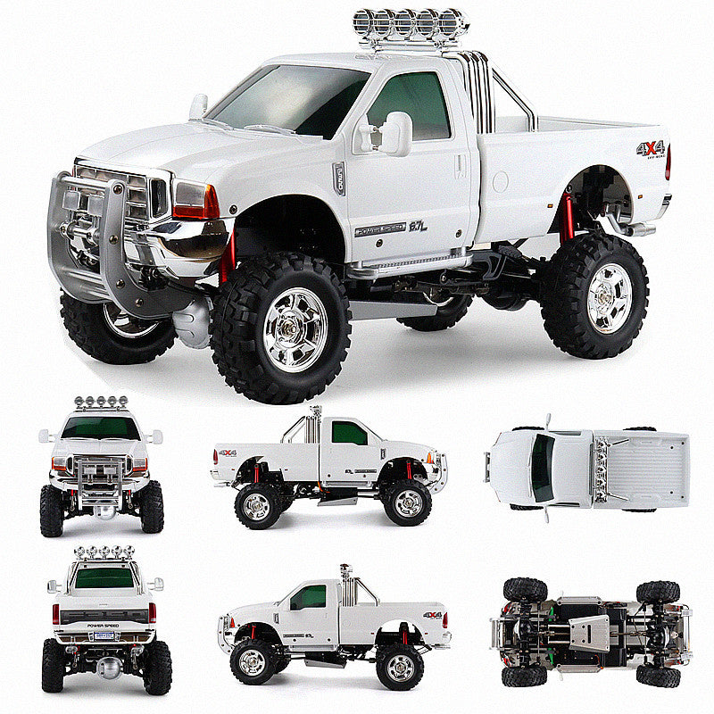 HG-P410 1:10 Scale 4WD RC Pickup Truck, 3-Speed Off-Road Rock Crawler with 540 Brushed Motor, 2.4GHz Remote Control, Metal Chassis, Portal Axles and 30+ KM/H Speed