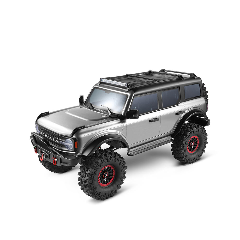 WLtoys 104020 - 1:10 Scale RC Ford Bronco Style Rock Crawler 4WD Off-Road Truck with Electric Winch, 2.4GHz Remote Control, 550 Brushed Motor and LED Lights