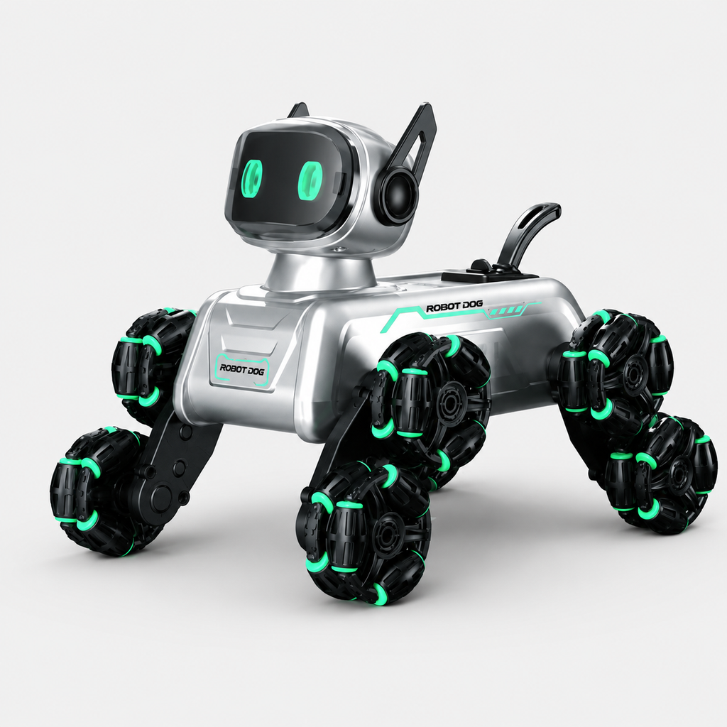 Smart Remote Control Robot Dog Stunt Car for Kids with Spray Mist, LED Lights, Music & Interactive Action Features