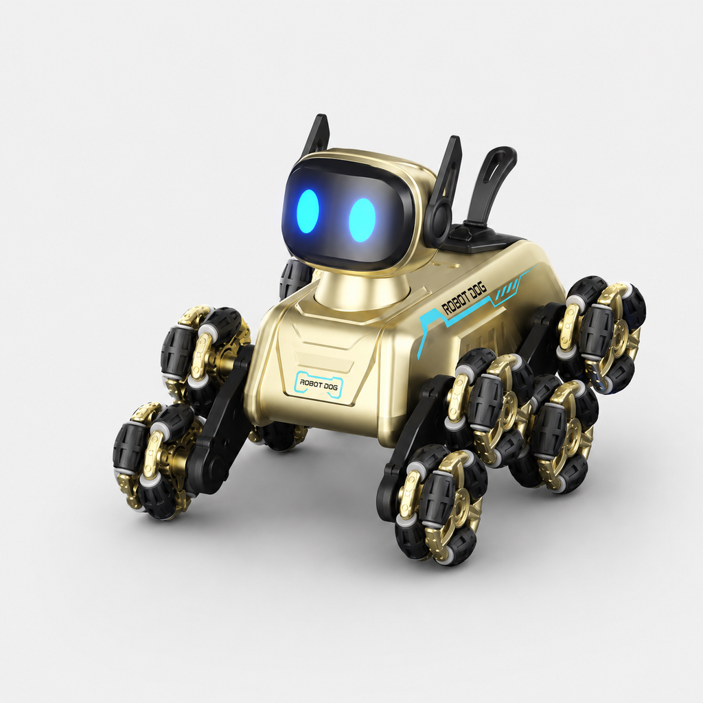 Smart Remote Control Robot Dog Stunt Car for Kids with Spray Mist, LED Lights, Music & Interactive Action Features