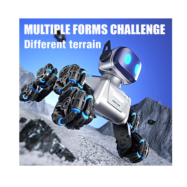 Smart Remote Control Robot Dog Stunt Car for Kids with Spray Mist, LED Lights, Music & Interactive Action Features