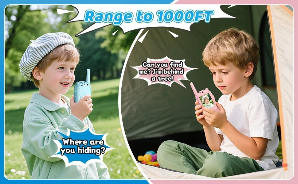 Video Walkie Talkie for Kids, Two-Way Communication Toy with Screen, Antenna and Speaker, Interactive Pretend Play Gadget for Children, Fun Communication Toy Gift for Boys and Girls description image 11