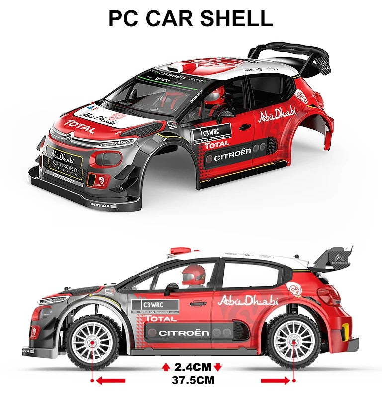 MJX Hyper Go 7303DC - 1:7 Citroën C3 WRC 4WD Brushless RC Rally Car, 3974 2500KV Sensored Motor, 120A ESC, 35KG Metal Servo, G3C Gyro, Triple Metal Differentials, 4S Battery & Charger description image 11