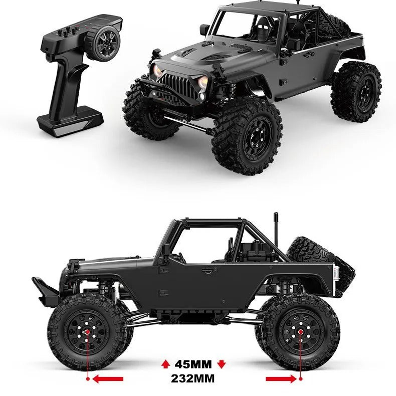 MJX Hyper GO H12Y - 1:12 4WD Brushless RC Crawler, 3650 3500KV Motor, 45A Waterproof ESC, Aluminum Alloy Body Shell, 20KG Metal Gear Servo, Oil-Filled Shocks, 2.4GHz 4CH Radio description image 12