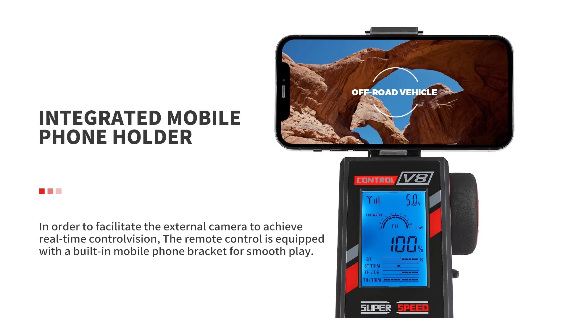 WLtoys 104006 - 1:10 4WD RC Rock Crawler, 2.4GHz Digital Display Remote, 550 Brushed Motor, 2-Speed Gearbox, Front & Rear Differential Locks, Portal Axles, Electric Winch, LED Lights & 7.4V Battery description image 13