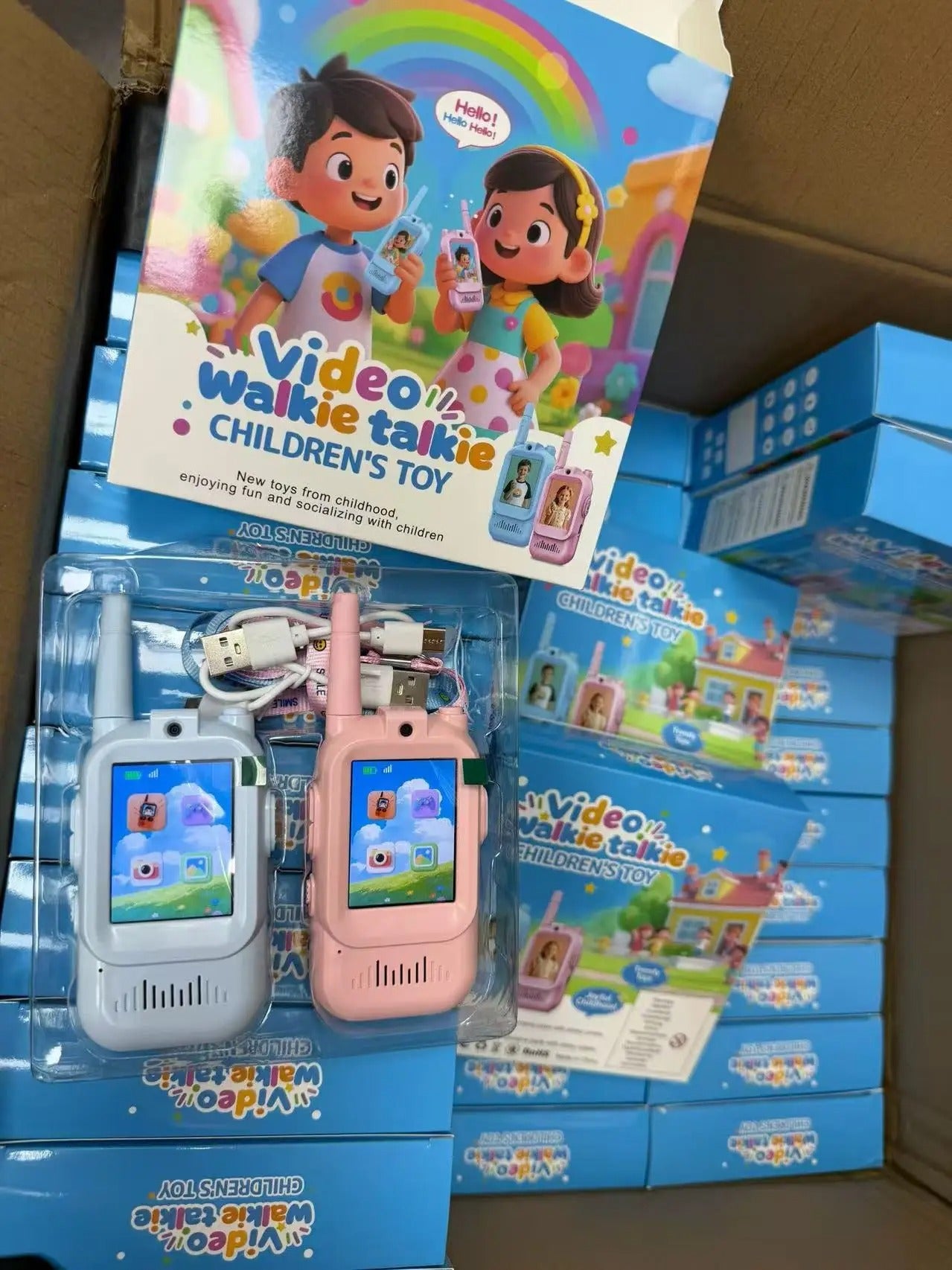 Video Walkie Talkie for Kids, Two-Way Communication Toy with Screen, Antenna and Speaker, Interactive Pretend Play Gadget for Children, Fun Communication Toy Gift for Boys and Girls description image 14