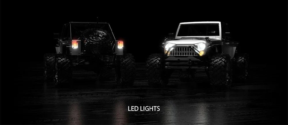 MJX Hyper Go H12Y+ - 1:12 4WD Brushless RC Crawler, 3650 3500KV Sensored Motor, 45A ESC, Aluminum Alloy Body, 20KG Metal Gear Servo, Portal Axles, 2S Battery, 2.4GHz 4CH Radio with LED Lights description image 14