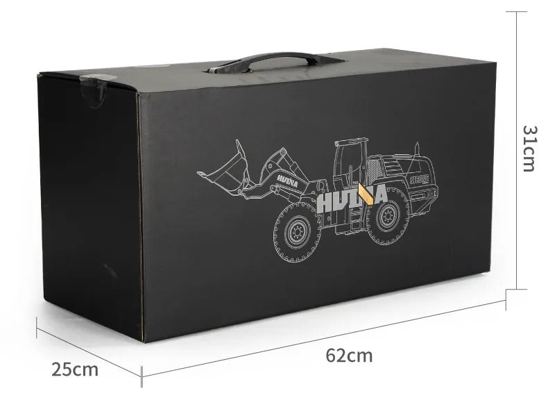 Huina 1583 - 1:14 24CH RC Wheel Loader, Semi-Alloy Construction Vehicle with 2.4GHz Remote Control, Working Metal Bucket and Loader Arm, LED Lights, Sound Effects, Rechargeable Battery Included description image 14