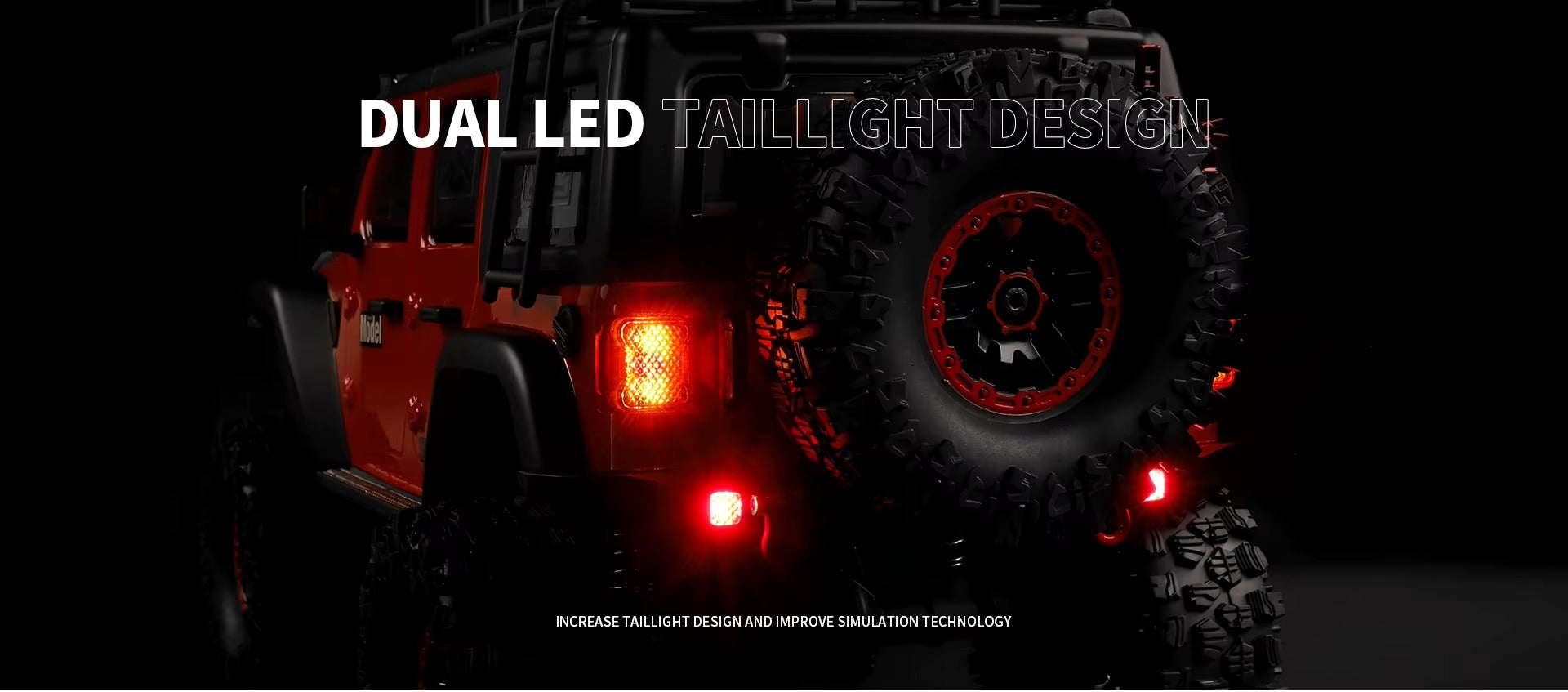 WLtoys 104006 - 1:10 4WD RC Rock Crawler, 2.4GHz Digital Display Remote, 550 Brushed Motor, 2-Speed Gearbox, Front & Rear Differential Locks, Portal Axles, Electric Winch, LED Lights & 7.4V Battery description image 16