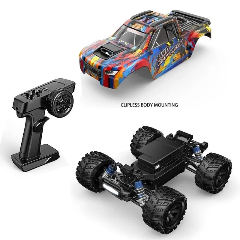 MJX Hyper Go 20208 - 1:20 4WD Brushless RC Monster Truck, 1806 4400KV Motor, 35A ESC, 39km/h, 7.4V 850mAh LiPo Battery, Oil-Filled Shocks, Metal Differential, 2.4GHz Radio, LED Lights description image 16