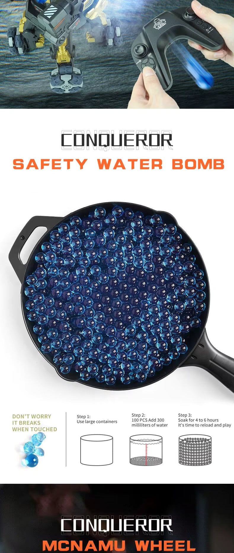 Light Water Bomb Shooting Smart Remote Control Robot Toy - Green description image 2