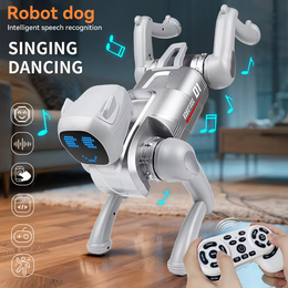 Interactive Smart Robot Dog Toy for Kids | Remote Control Electronic Pet with LED Face, Music, Walking Actions & Sound Effects secondary