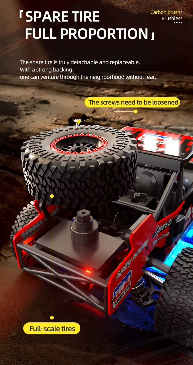 Beast SG202 MAX - 1:20 Brushless RC Monster Truck | 4WD 2.4GHz High-Speed Hobby Grade Off-Road Remote Control Car RTR description image 6