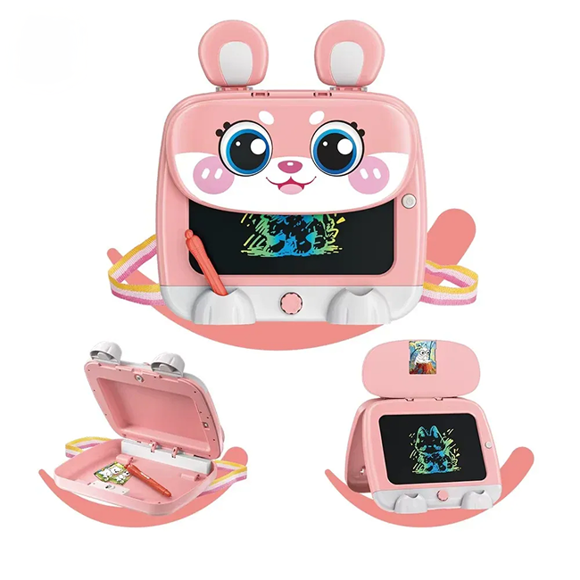 Portable LCD Drawing Tablet Backpack for Kids | Reusable Writing Board with Cartoon Design, Detachable School Bag & Creative Learning Fun - 899-183Y