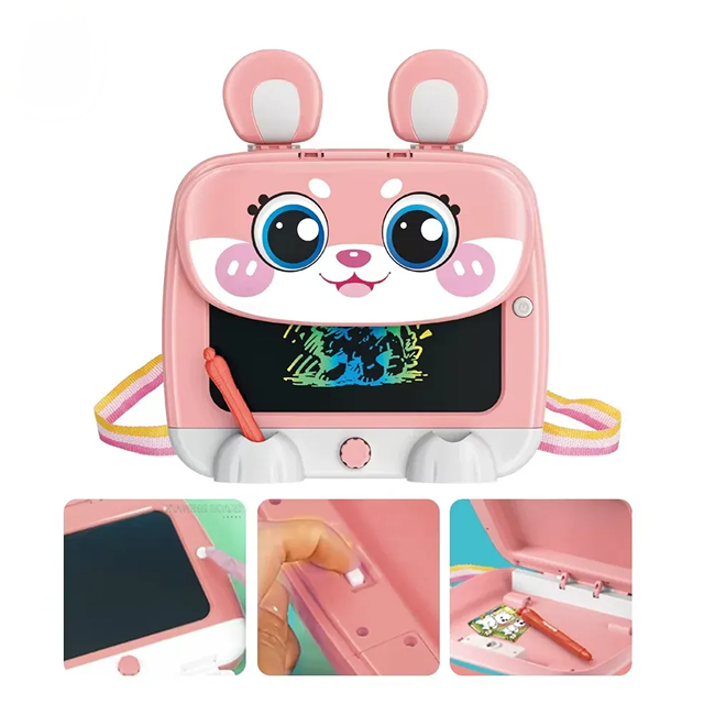 Portable LCD Drawing Tablet Backpack for Kids | Reusable Writing Board with Cartoon Design, Detachable School Bag & Creative Learning Fun - 899-183Y