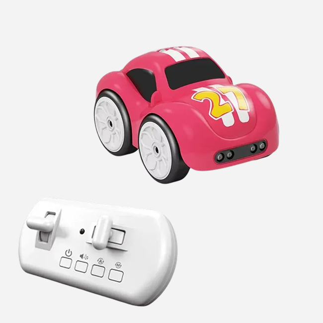 Magic Induction 2.4G Remote Control Rail Track Car Smart Sensor RC Toy with Flexible DIY Track, Lights & Automatic Following Mode - 6688 - SQN-001