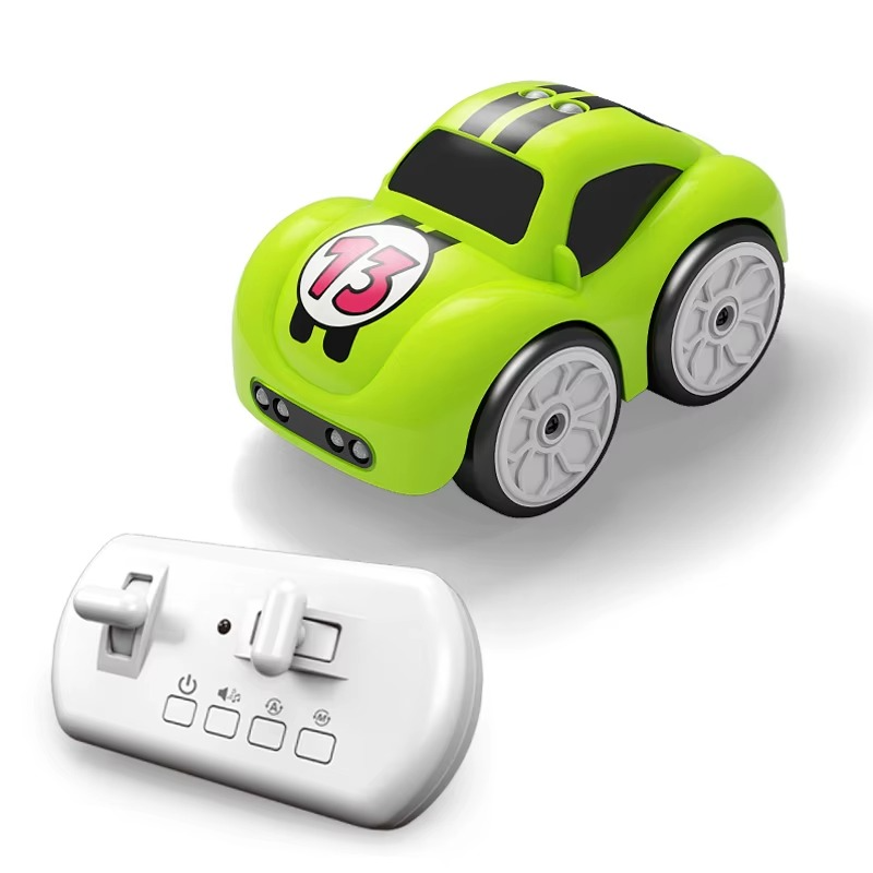 Magic Induction 2.4G Remote Control Rail Track Car Smart Sensor RC Toy with Flexible DIY Track, Lights & Automatic Following Mode - 6688 - SQN-001