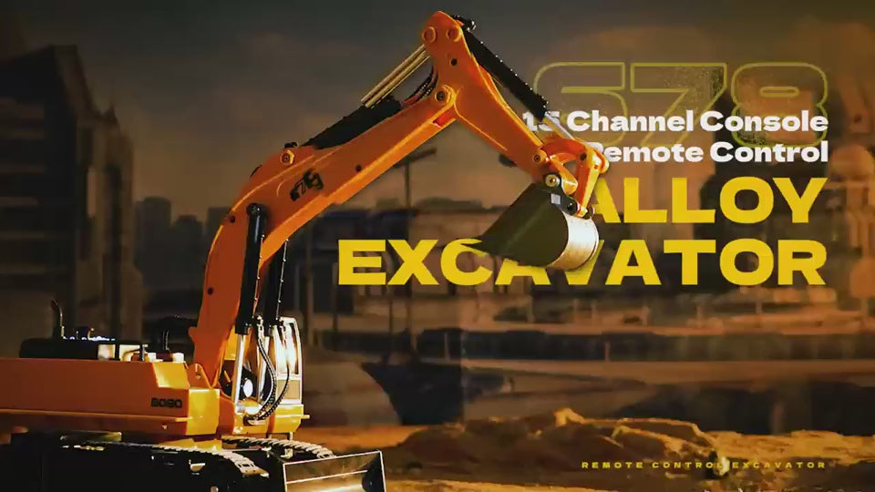 15 Channel 2.4G Remote Control Alloy Track Excavator